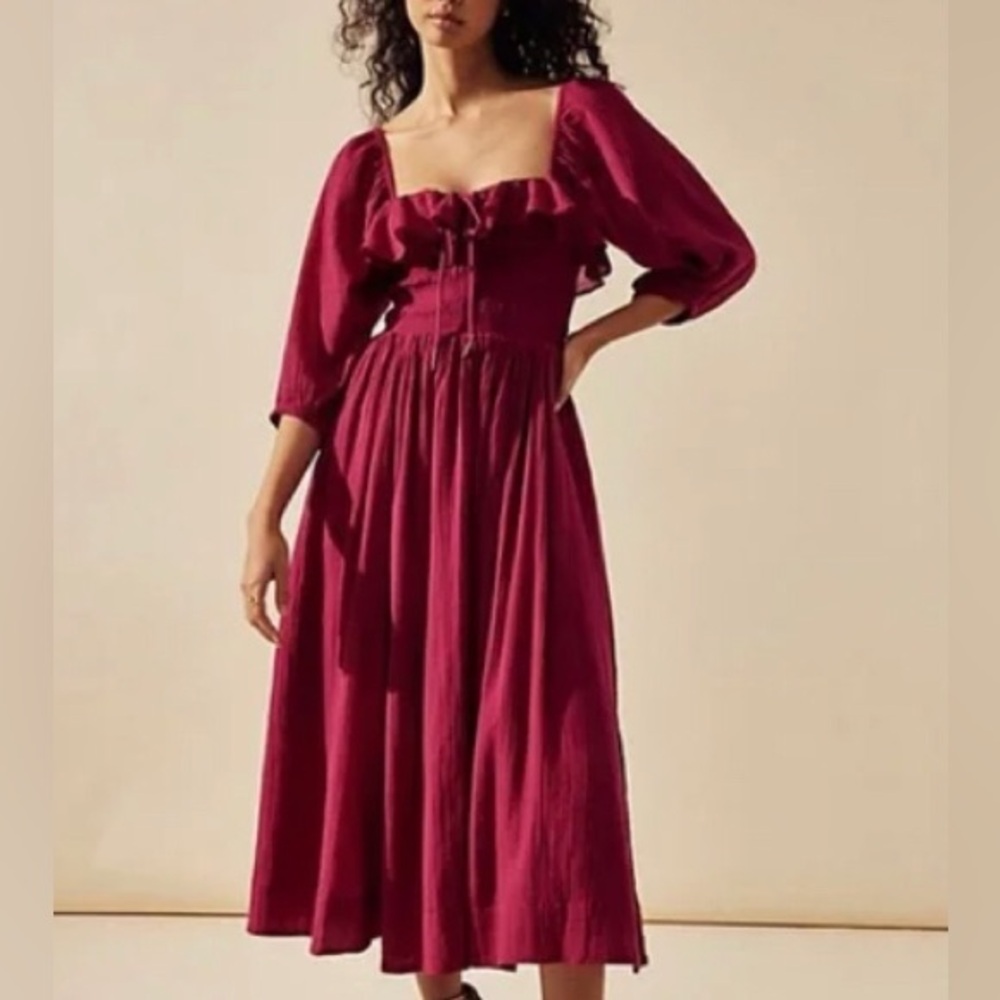 Free People Oasis Dress Size Small Cha Cha Cherry